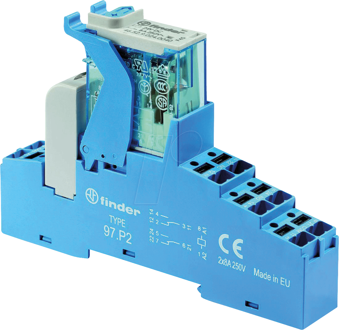 Thumbnail - FIN 4C.P2.8 230V - Koppelrelais - Push-In, 2 Wechsler, 230 V AC