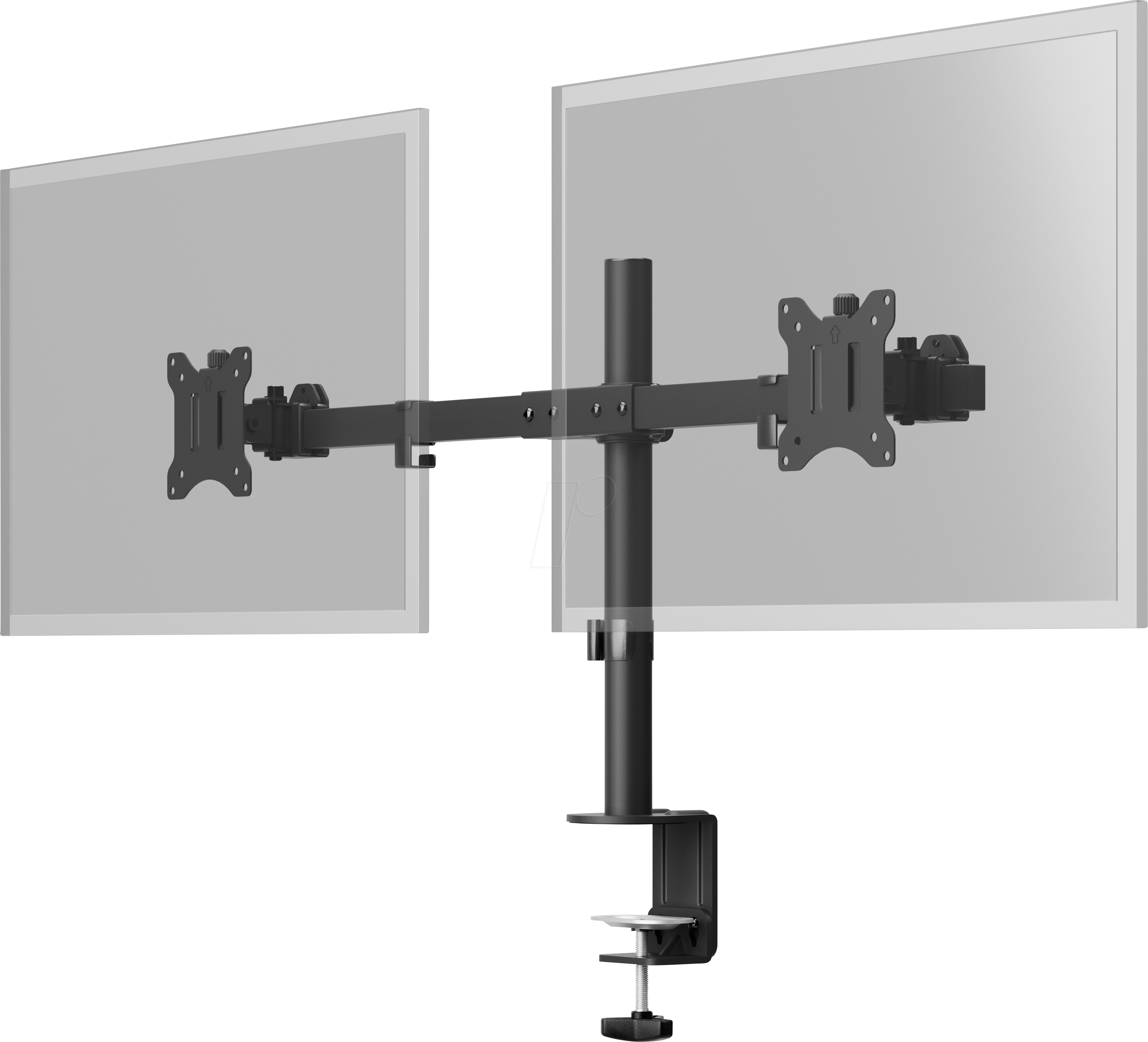 GOOBAY 59394 - Monitor Halter, 2 Displays, 17'' - 32'', fix, Tischmontage