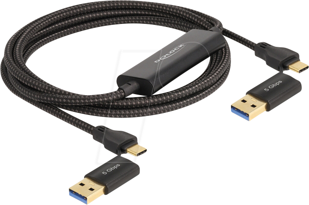 Thumbnail - DELOCK 83014 - KM Switch Kabel, USB Type-C, 2 m