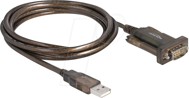DELOCK 64073 - USB 2.0 Konverter, A Stecker auf RS-232, 2 m