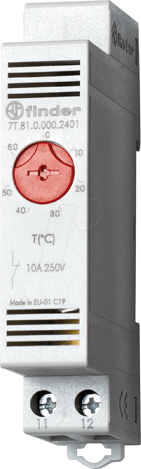 FIN 7T.81.2401 - Thermostat, 1 Öffner, 10 A, von -20 bis +40°C