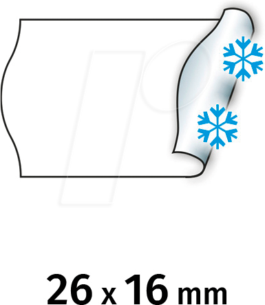 METO 9517185 - Preis-Etiketten, 26x16 mm, tiefkühl, weiß, 6000 Stück