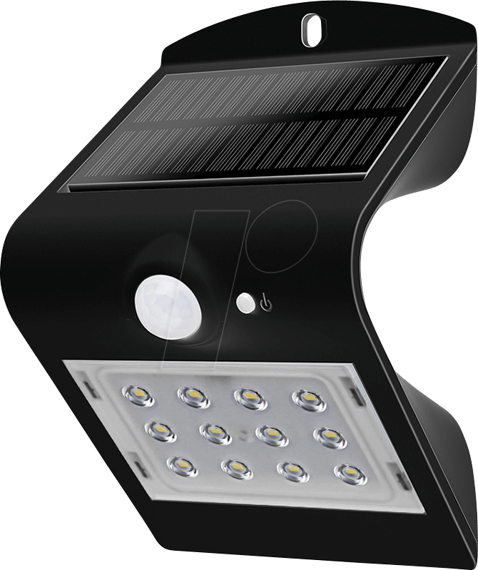 VT-8277 - LED-Solarleuchte, Wandleuchte, 1,5 W, 4000 K, schwarz, IP65