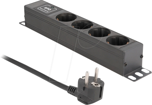 DELOCK 66818 - Steckdosenleiste, 4-fach, Überspannungsschutz