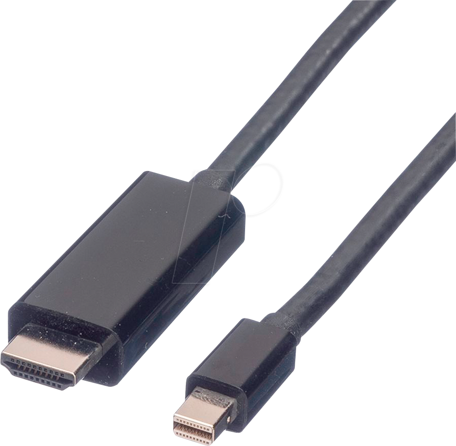 VALUE 11995795 - Mini DisplayPort 1.2 auf HDMI A Stecker, 4K 60Hz, 1,0 m