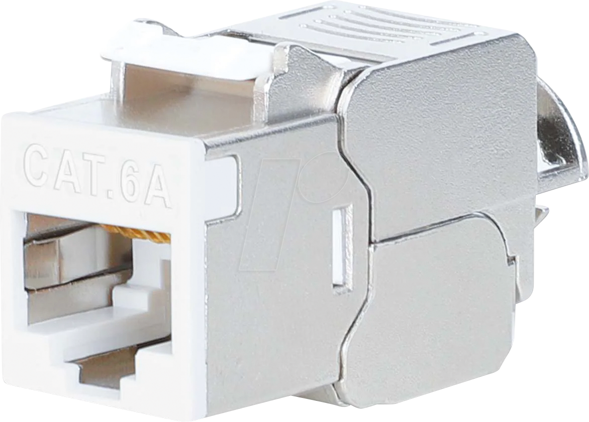 INT 791304 - Keystone Modul RJ45, Cat.6a, STP, Slimline, weiß