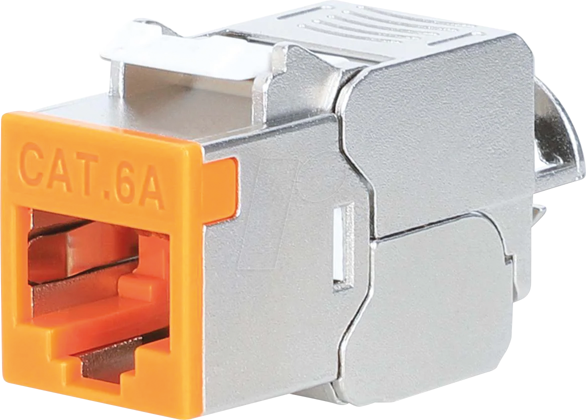 Thumbnail - INT 791328 - Keystone Modul RJ45, Cat.6a, STP, Slimline, orange