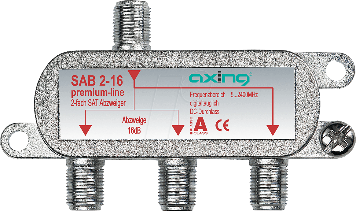 Thumbnail - SAB 2-16 - Abzweiger 5-2400 MHz, 2-fach, 17 - 17,5 dB