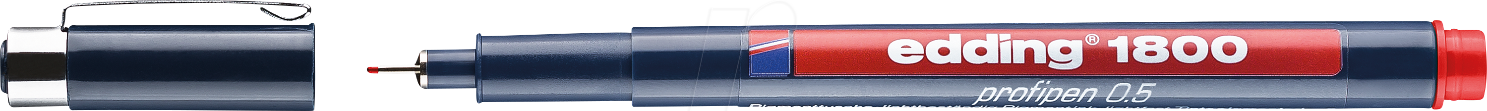 EDDING 1800-05RT - Präzisionsfeinschreiber, 0,50 mm, rot