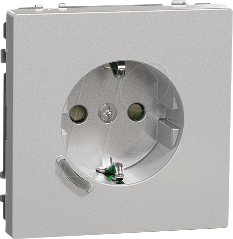 WISER 2380-6036 - Steckdose, 1-fach, edelstahl, glänzend, Zigbee