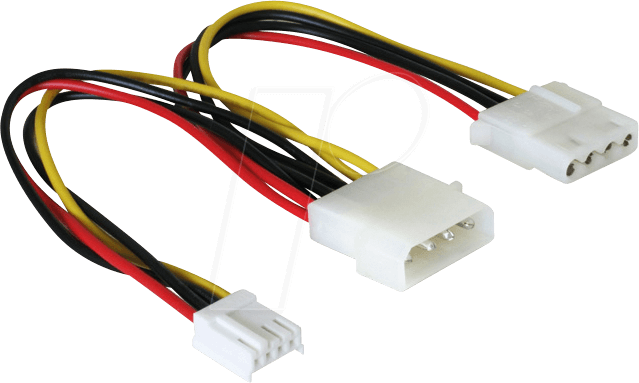 DELOCK 82111 - Y-Kabel Stromversorgung, 1x 5,25, 1x 3,5