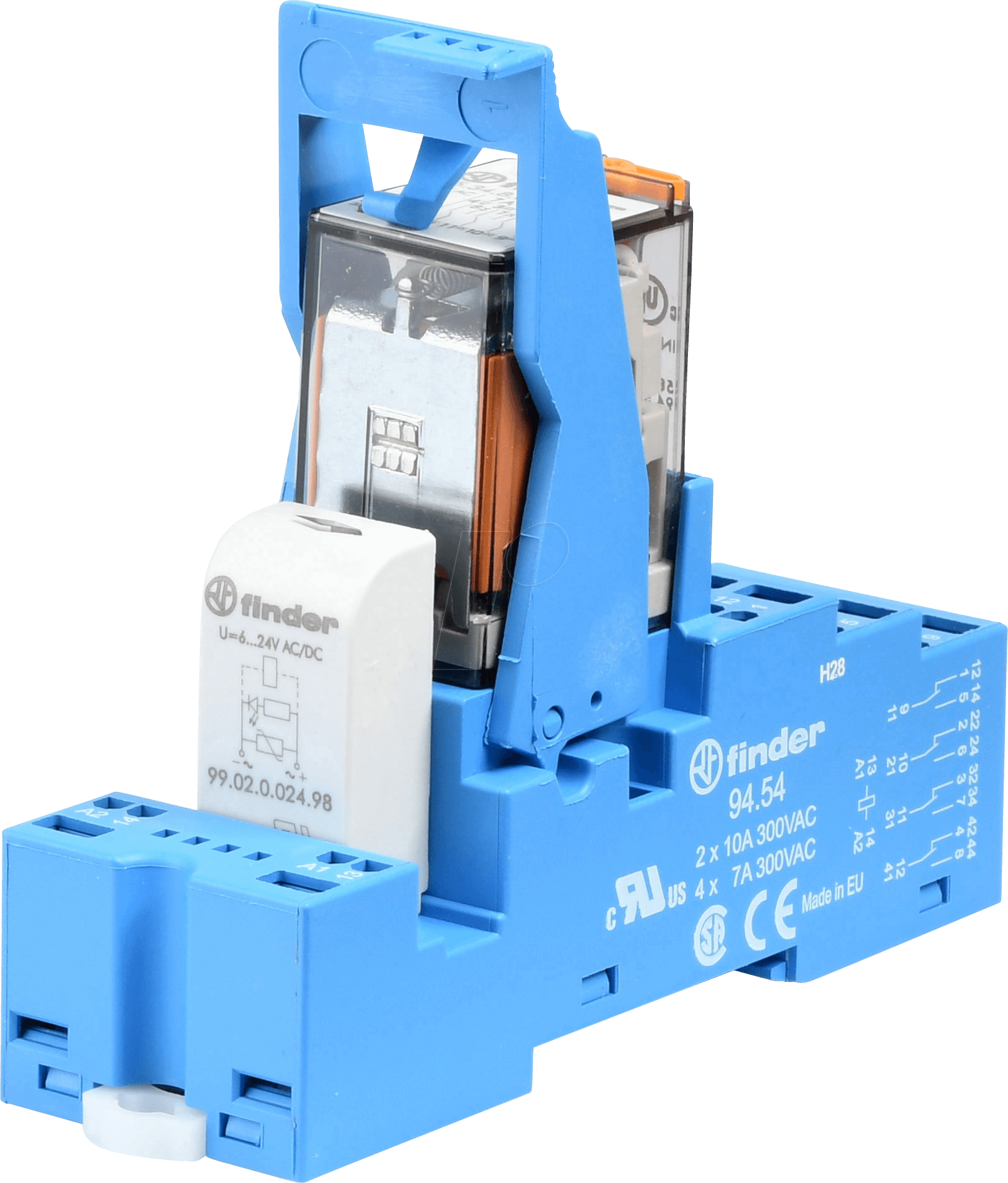 FIN 58.54.8 24V - Koppelrelais, 4 Wechsler, 7A, 24VAC