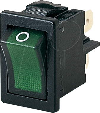 WIPPE 1855.0108 - Wippschalter, 2x Aus, beleuchtet, grün, I-O