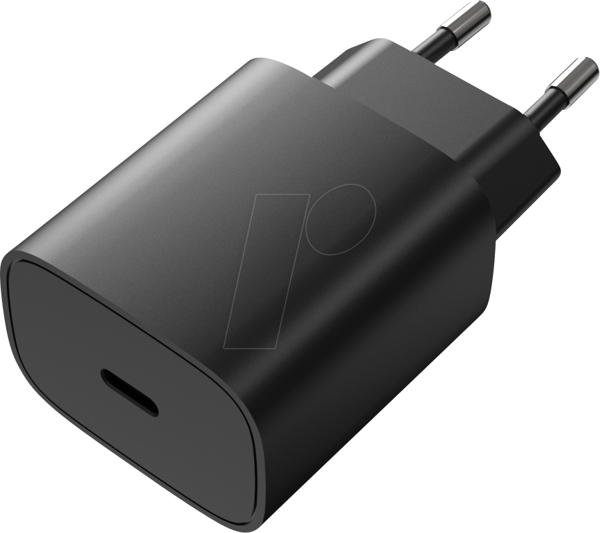 HNP 30EU-CPD - USB-Ladegerät, 30 W, 5-20 V, USB-C, PD 3.0, QC 3.0, schwarz