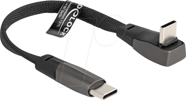 DELOCK 80750 - Sync- & Ladekabel, USB-C, Flachbandkabel, 0,14 m