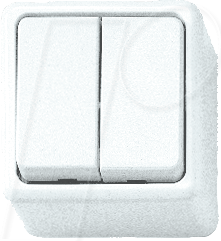 EL AP SS WS - KOPP-Aufputzschalter, arctis-weiß,Serienschalter