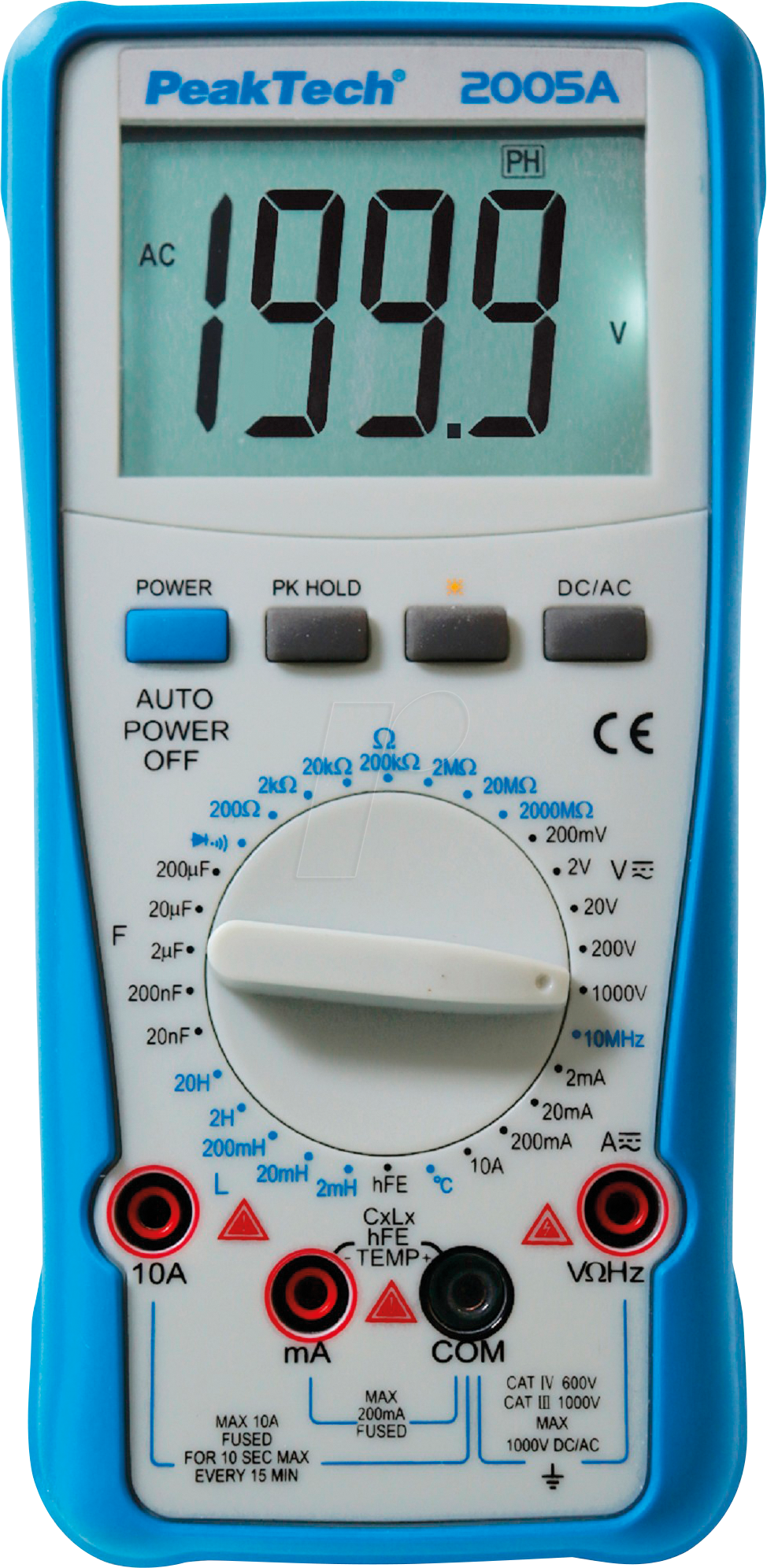 PEAKTECH 2005 A - Multimeter, digital, 2000 Counts, Temperaturmessung