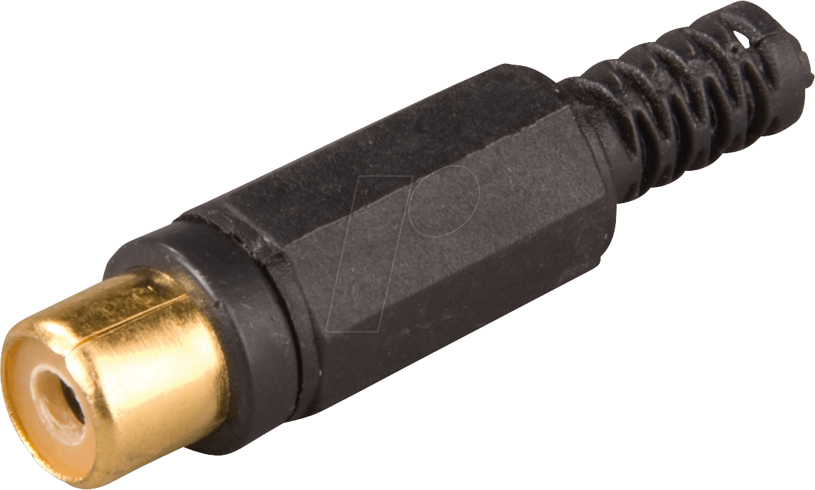 CKPG SW - Cinchkupplung, Farbcodierung schwarz, 6-kant, Kontakte vergoldet