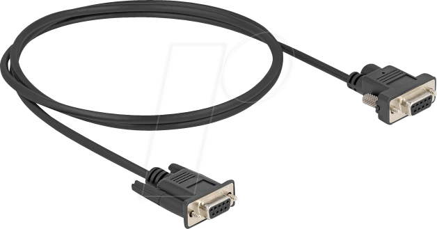 DELOCK 87837 - Serielles Kabel D-Sub 9 Buchse, Strom an Pin 9, 1 m