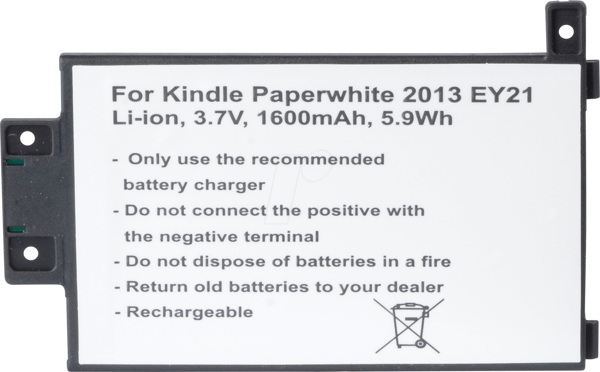 AKKU KINDLE 3 - Tablet-Akku für Amazon Kindle Paperwhite 2013, Li-Ion, 1600 mAh