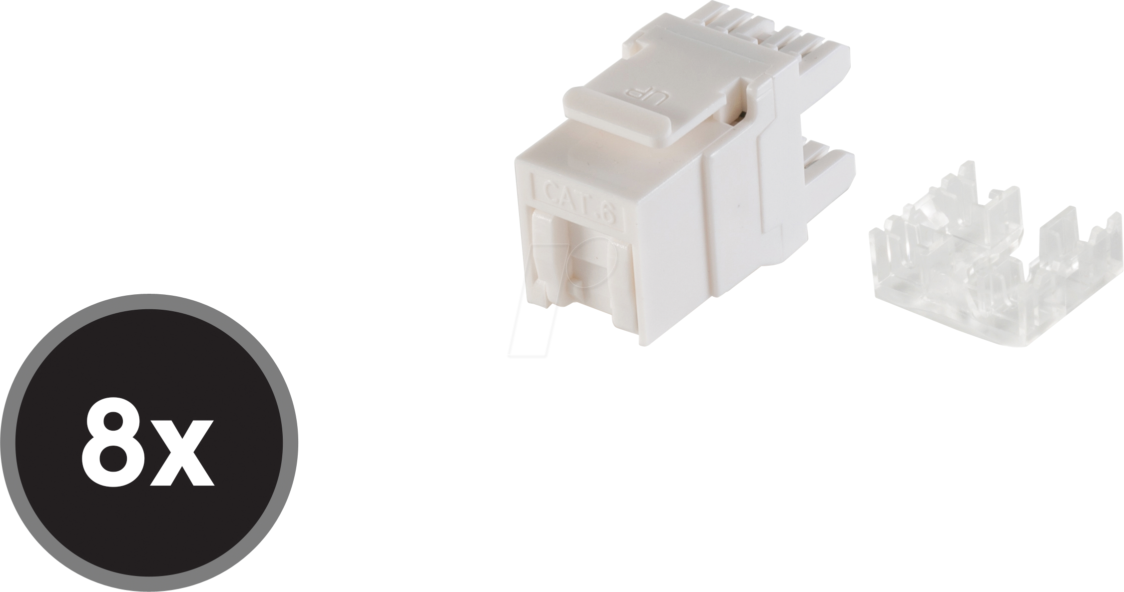 SHVP BS08-100358 - Keystone Cat.6 ungeschirmt, 8 Stück