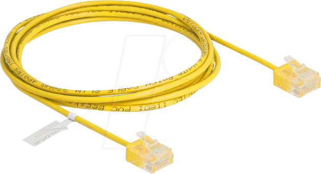 DELOCK 80912 - Patchkabel Cat.6 UTP, Ultra Slim, 2 m, gelb