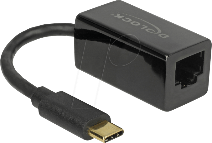 DELOCK 65904 - Adapter USB 3.0 Type-C™>1x LAN RJ45 kompakt schwarz
