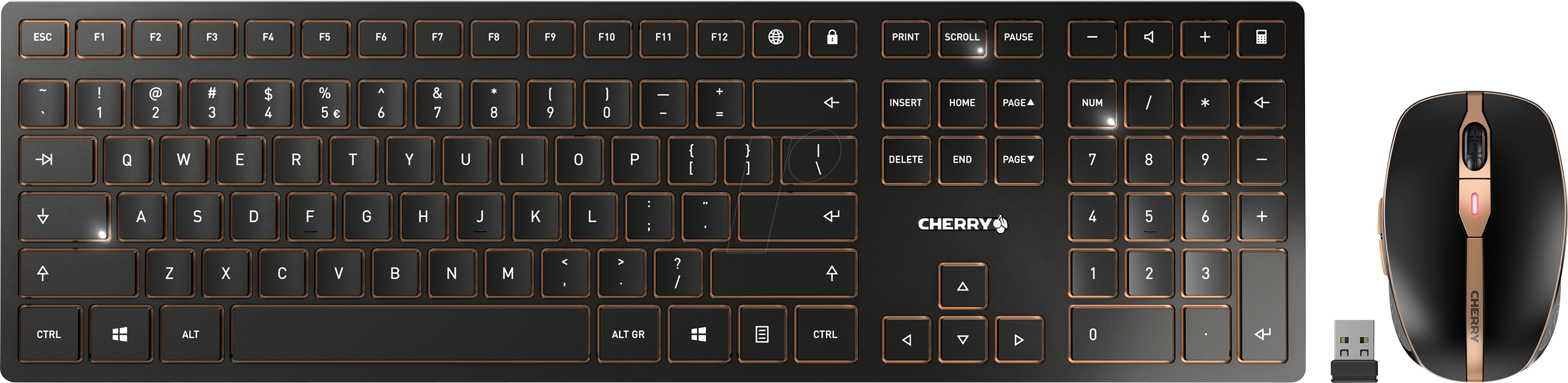 JD-9100EU-2 - Tastatur-/Maus-Kombination, Bluetooth/Funk, Layout: US-Englisch