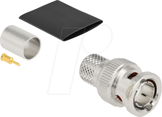 DELOCK 91773 - BNC Stecker zum Crimpen RG-11 mit passendem Schrumpfschlauch