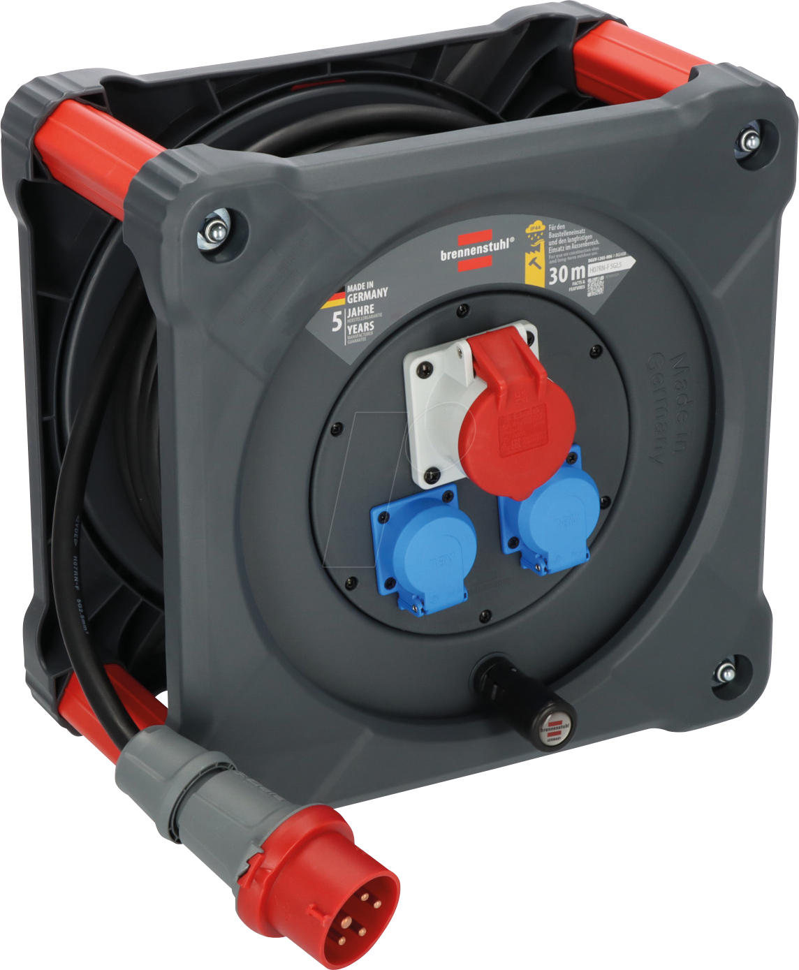 BRE 9222300110 - Kabeltrommel Professional, KD 3200, CEE, IP44, 30 m Kabel