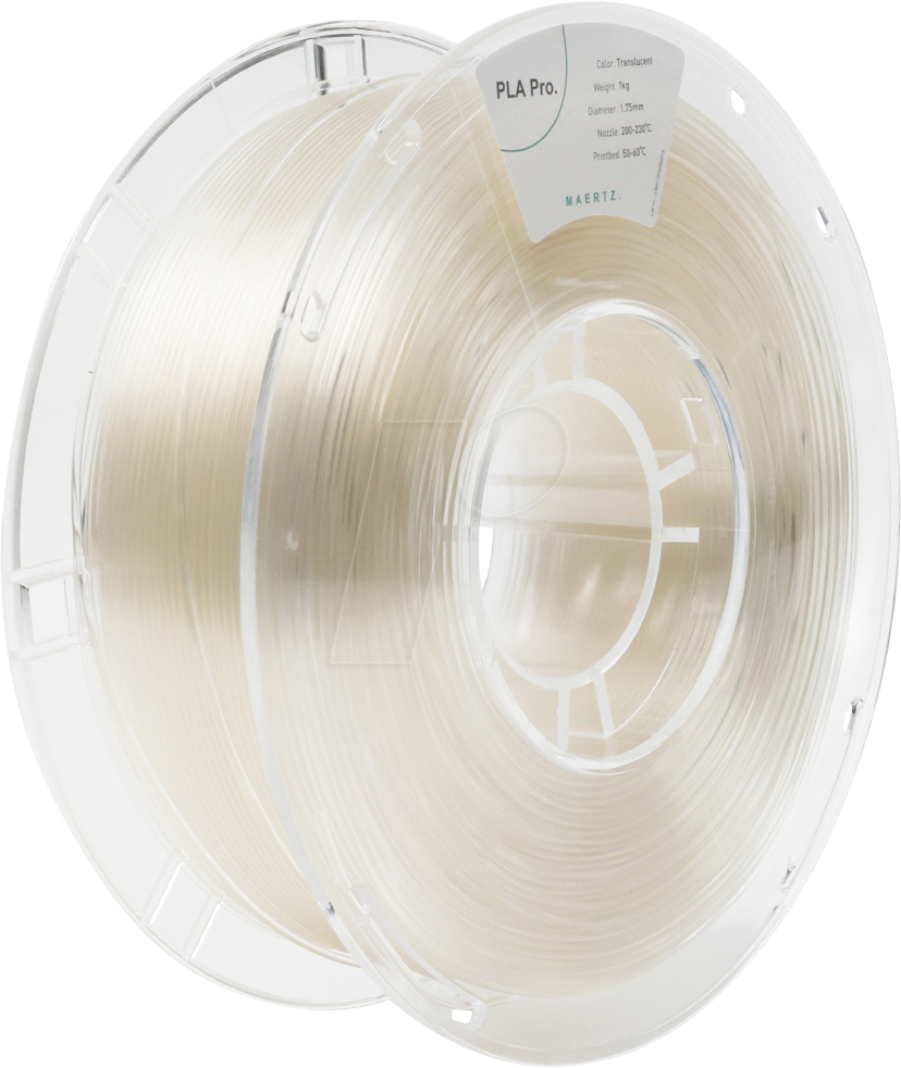 PMMA-1009-013 - Filament, PLA Pro, Translucent, 1,75 mm, 1 kg