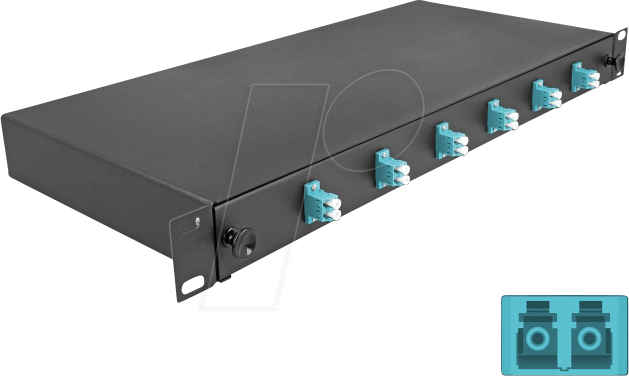 DELOCK 66998 - 19'' LWL Spleißbox, 6x LC Duplex OM3, 1HE