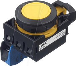 ID CW1BA1E10Y - Einbautaster CW, 28 mm , 1 NO, gelb