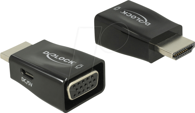 DELOCK 65902 - HDMI Adapter, HDMI-A Stecker auf VGA Buchse