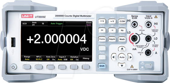 UT 8806E - Tischmultimeter, digital, 2000000 Counts, TRMS, USB, LAN, RS232