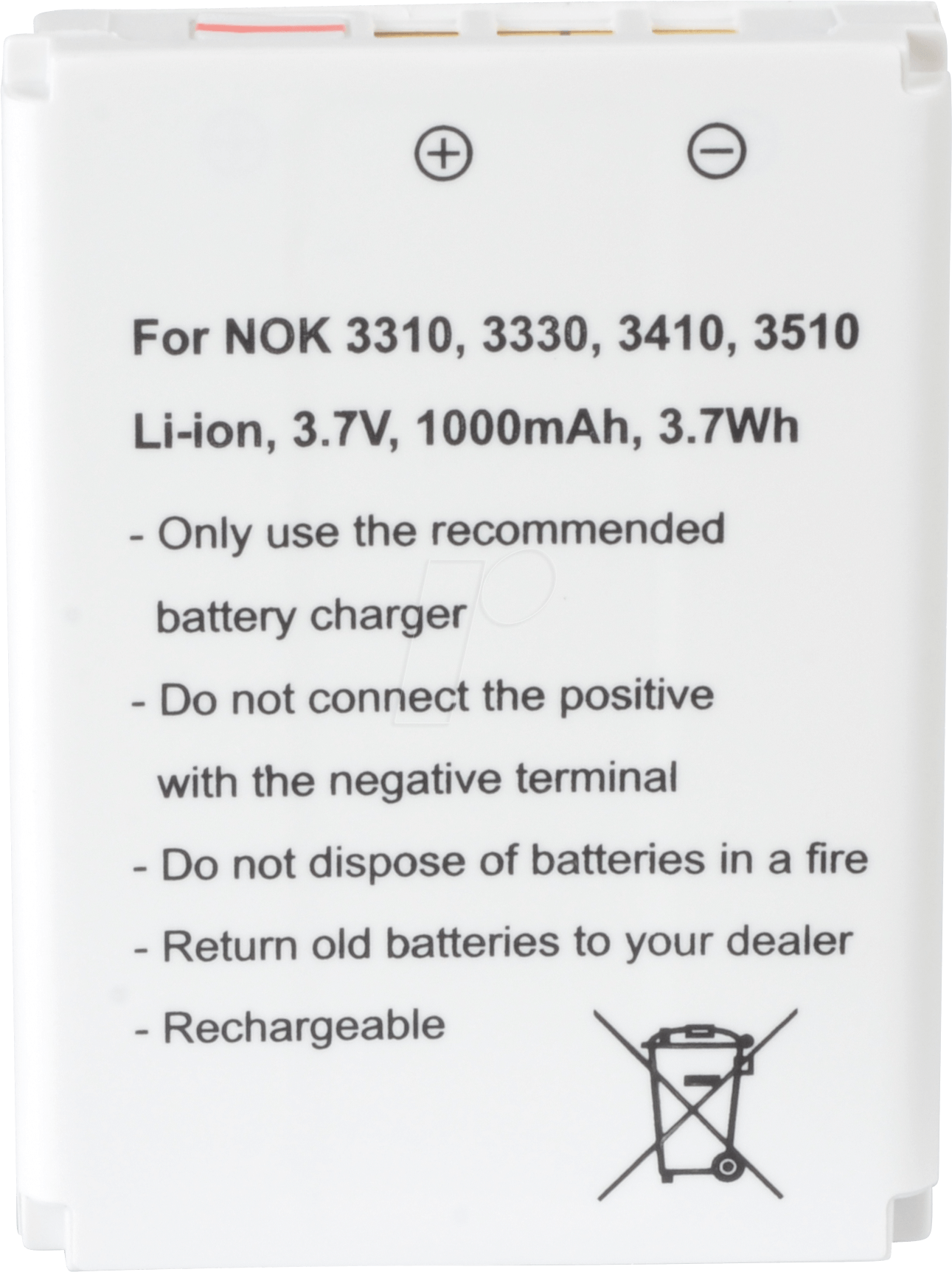 AKKU NOK 29 - Ersatzakku für Nokia, 3310 / 3510i / 5510, Li-Ion, 1000 mAh