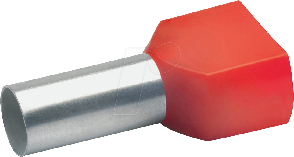 KLAUKE 87614 - Zwillings-Aderendhülse 2x 10,0 mm², rot