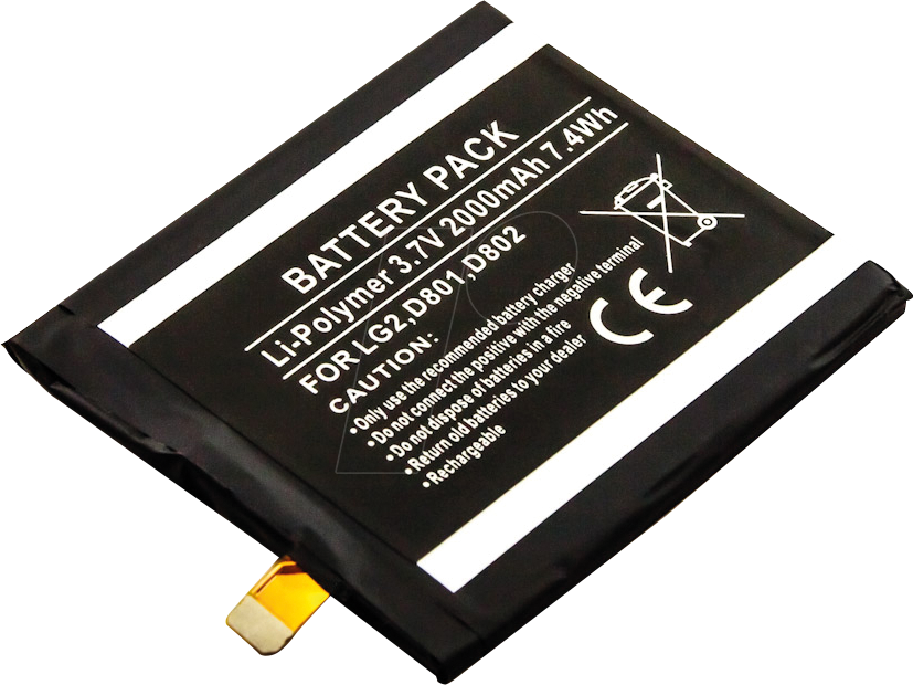 AKKU 10592 - Smartphone-Akku für LG-Geräte, Li-Po, 2000 mAh