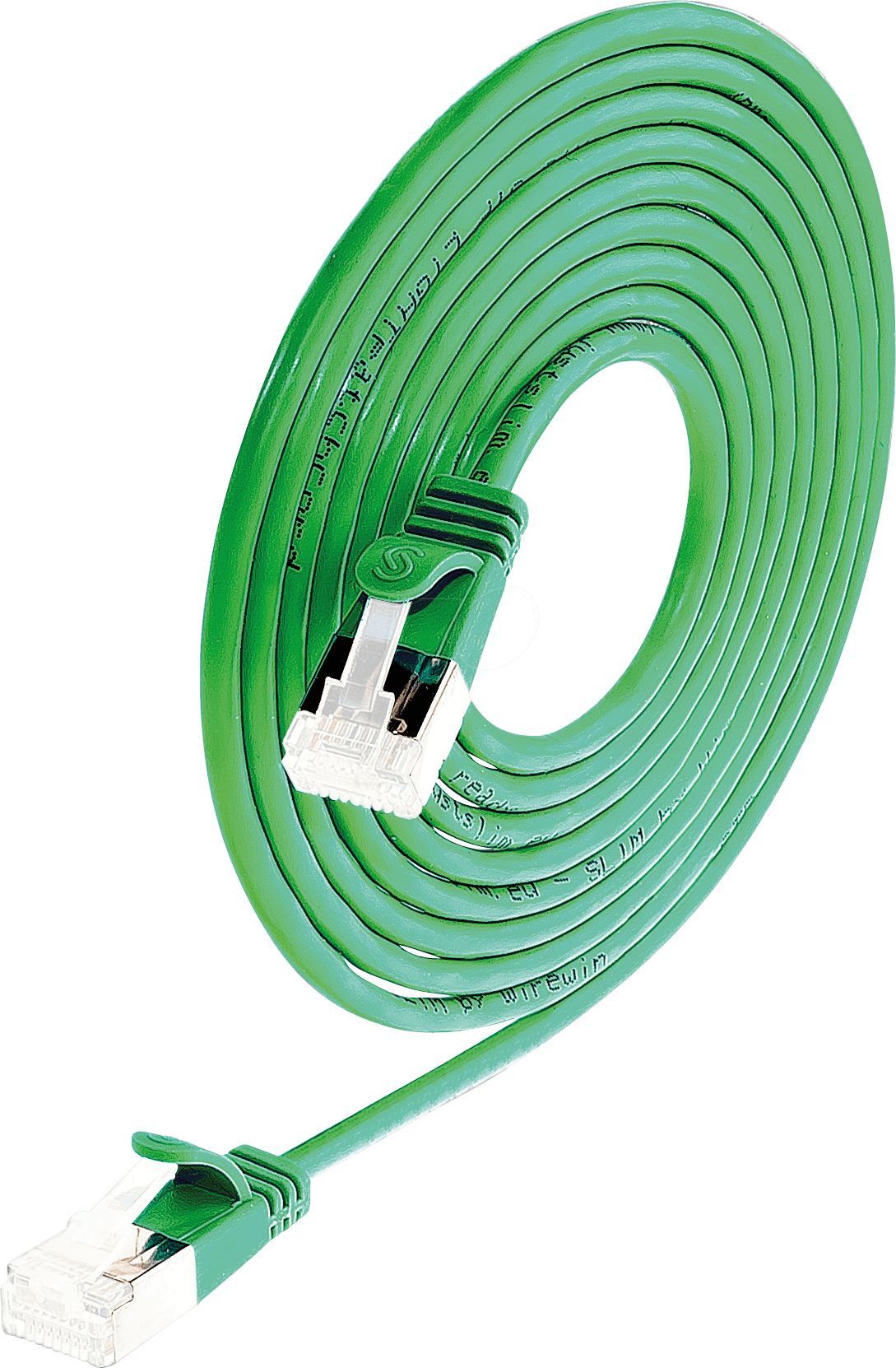Thumbnail - SLIM SL6A 025 GN - Cat.6a SLIM-Light-Kabel, U/FTP, 0,25 m, grün