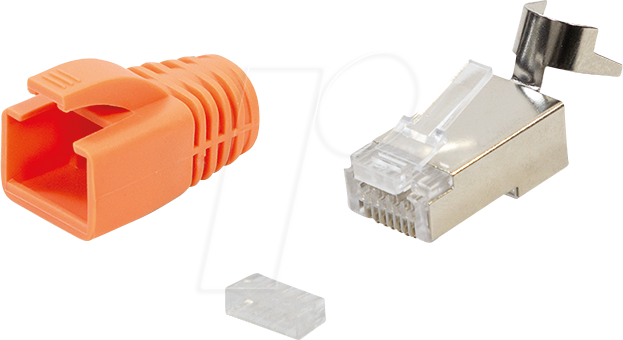 LOGILINK MP0078 - RJ45 Modular Stecker, Cat.6a / Cat.7, 10 Stück