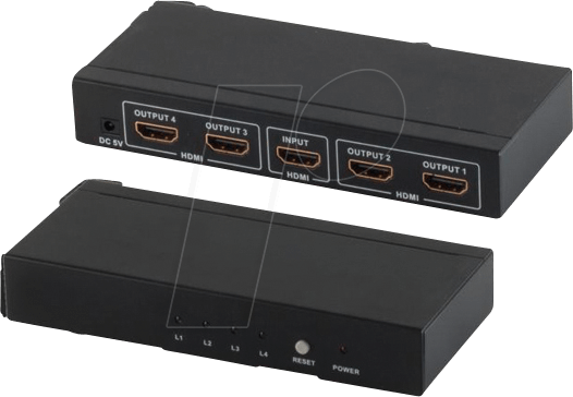 SHVP 05-03004 - HDMI Splitter, HDMI Buchse auf 4x HDMI Buchse, 4K2K, 3D