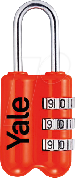 YE YP2231281R - Zahlenschloss, Stahl, 3 Zahlenreihen, 23 mm