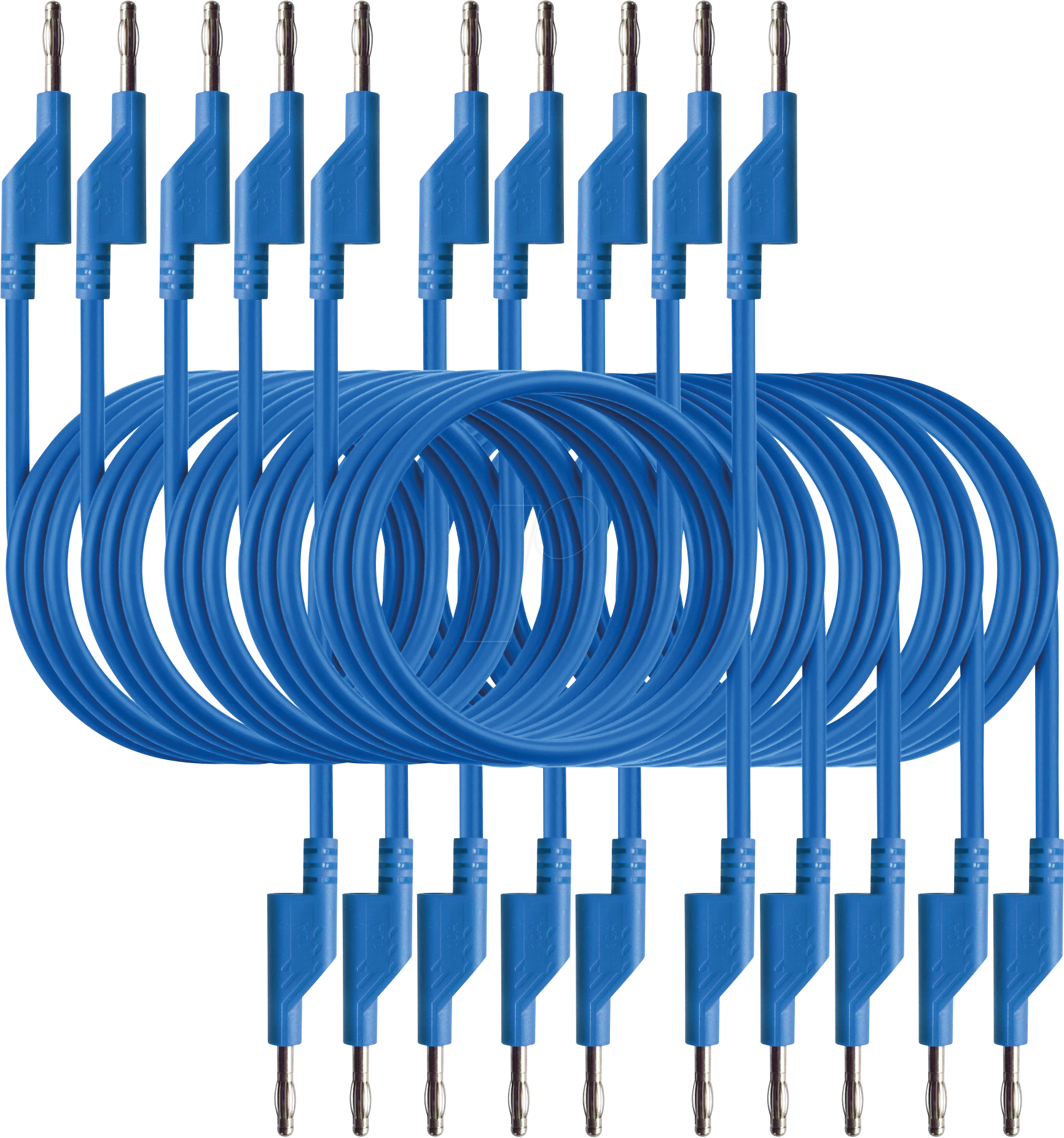 PEAKTECH 7048BL - Messleitung, 0,75 m, blau, stapelbar