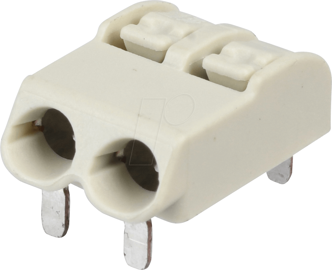 WAGO 2060-1402 - THR-Leiterplattenklemme, RM 4 mm, 2-pol, weiß