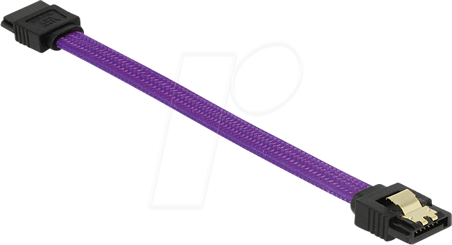 DELOCK 83688 - Kabel SATA 6Gb/s 10cm violett ge/ge Metall