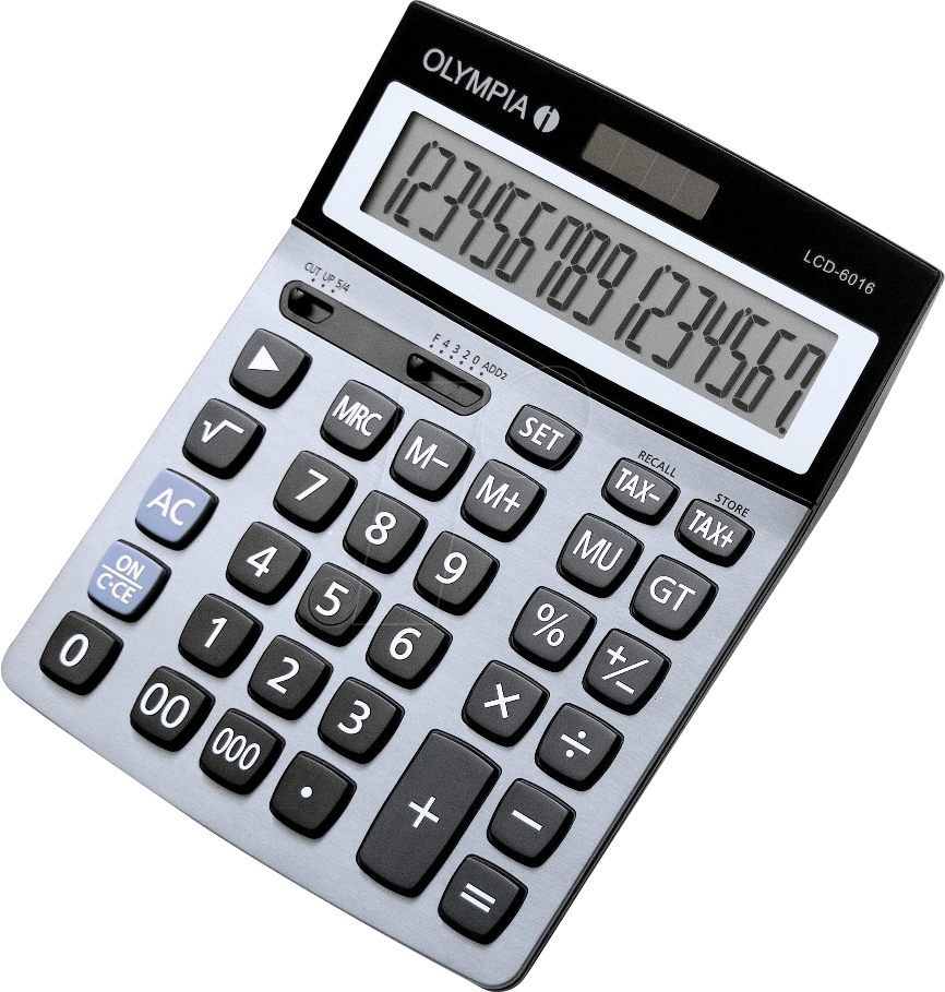 OLYMPIA LCD6016 - Tischrechner, LCD 6016, stahlblau