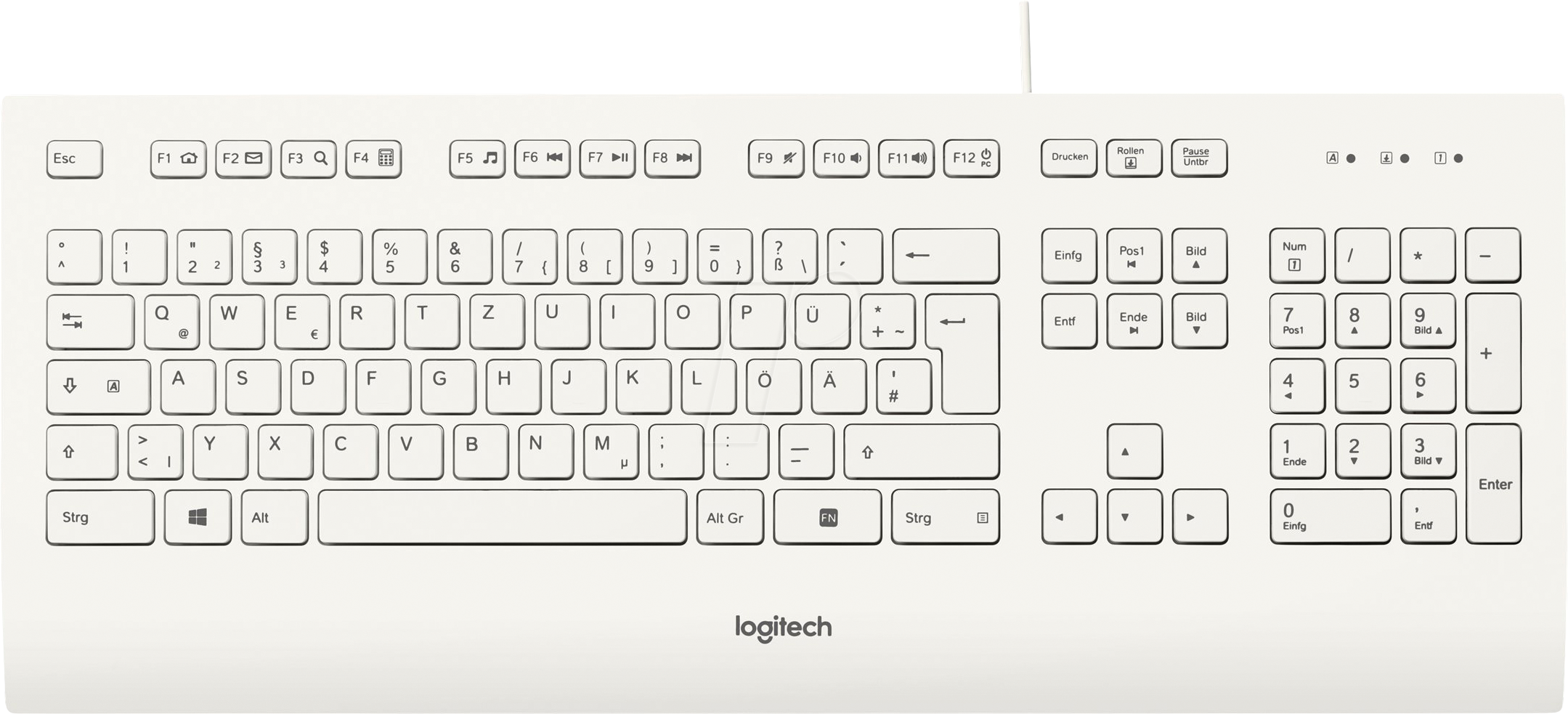 LOGITECH K280EWS - Tastatur, USB, weiß