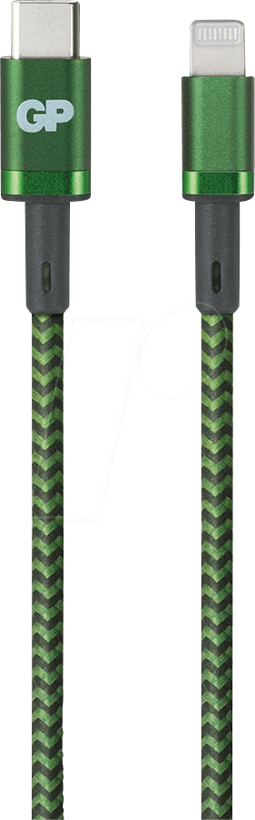 GP CL1C - Sync- & Ladekabel, USB-C™ -> Lightning, Grün Nylon, 1,0 m