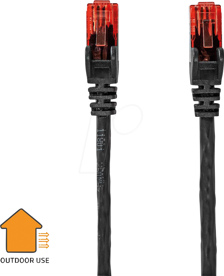 N CCGL85900BK500 - Outdoor Patchkabel, Cat.6, U/UTP, 50 m, schwarz