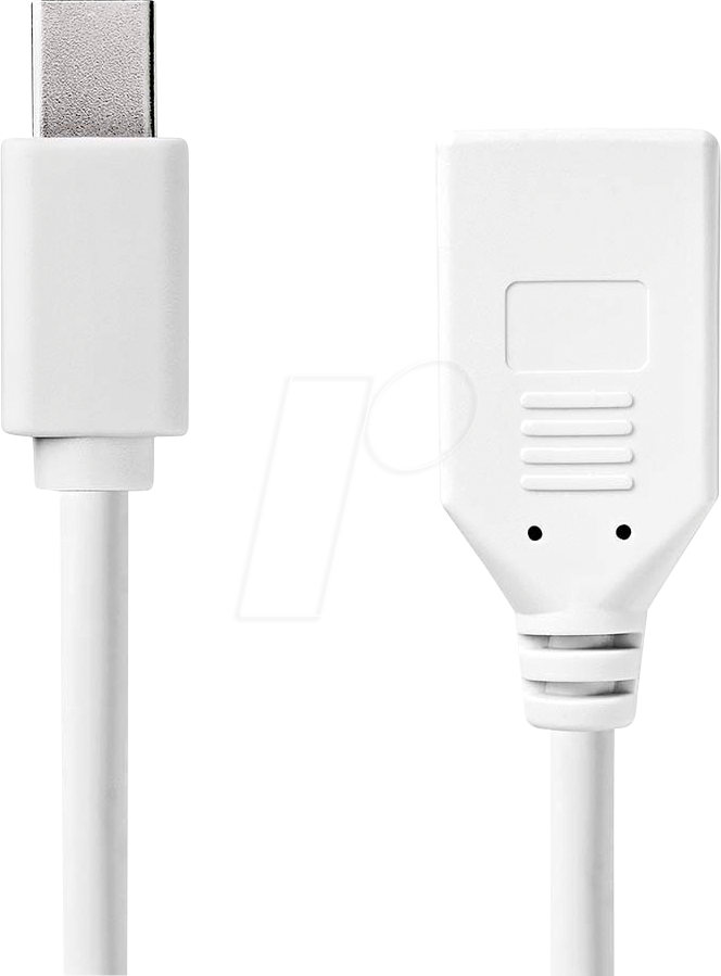 N CCGB37450WT02 - MiniDP 1.2 Stecker auf DP Buchse, 1,0 m